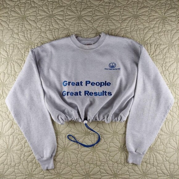 Hanes Women's Grey and Blue Crop-top - Picture 1 of 4